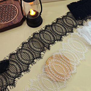 Blanc et noir 9 cm dentelle étroite dentelle cils dentelle Voile dentelle est utilisé pour la décoration de vêtements bricolage sous-vêtements et accessoires de soutien-gorge - Product Image 1
