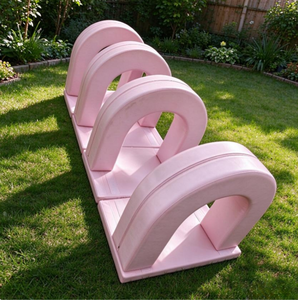 <span class=keywords><strong>Parcours</strong></span> d'obstacles souple à 4 arches, tunnel de ramassage en mousse pastel, ensemble de jeux souples <span class=keywords><strong>Montessori</strong></span> pour tout-petits, idéal pour les garderies et la location d'événements - Product Image 1