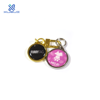 Prix usine RFID NFC contrôle d'accès intelligent époxy 13.56Mhz puces porte-clés logo personnalisé métal id qr code pet nfc rfid porte-clés étiquette