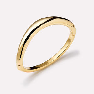 LUCKYJIU personalizzato 18K placcato oro acciaio inossidabile onda dichiarazione braccialetto impermeabile appannamento libero alla moda braccialetto - Product Image 2