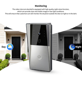 กริ่งประตูวิดีโออัจฉริยะควบคุมด้วยเสียงผ่านแอป Tuya 1 ชุด=F1+3*V7 ความละเอียด 1080p กันน้ำ เหมาะสำหรับบ้านพักตากอากาศ - Product Image 3