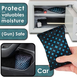 3-Pack ricaricabile seccante deumidificatore borsa 200g riutilizzabile Gel di silice per auto pistola casseforti di stoccaggio per campeggio prodotti per l'escursionismo - Product Image 4