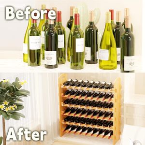 Estante creativo para almacenamiento de vinos, estantería de exhibición de varios niveles para el suelo, estantería para vinos para la sala de estar, soporte para botellas, gabinete para vinos - Product Image 4