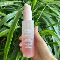 Vente en gros de flacons cosmétiques en PET brillants/givrés roses de 100 ml, 150 ml, 200 ml, flacons pour huile corporelle, lotion, avec pompes à brume rose