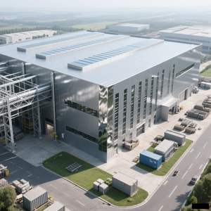 อาคารโครงสร้างเหล็กขนาดใหญ่แบบทันสมัยสำหรับเครื่องบินโรงเก็บเครื่องบินโรงฝึกงานโรงจอดรถสตูดิโอในห้องทำงาน - Product Image 6