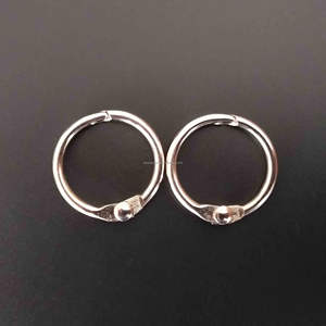 Carpeta de Metal para libro de plata de 25mm, Clip de anillos divididos, carpeta de hojas de anillo suelto individual para papelería, tarjetas de álbum de recortes - Product Image 5