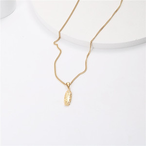 Collier en acier inoxydable plaqué or 18 carats, prière religieux, pendentif de la vierge marie, pour hommes et femmes - Product Image 3