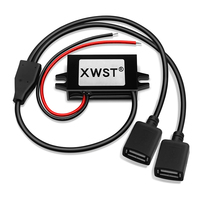 Convertisseur Abaisseur DC-DC XWST 12V 24V 36V 48V 72V 85V vers 5V Chargeur USB Micro Type-C Mini pour Téléphone Portable en Voiture