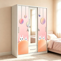 Armoire métallique personnalisée imprimée pour la maison, placard en acier ignifuge et étanche, armoire de rangement facile à assembler et à utiliser