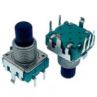 Encodeur rotatif vertical 12 mm à montage sur circuit imprimé avec interrupteur, poignée en plastique, 5 broches, pour table de mixage audio et panneau de commande, ODM OEM, directement de l'usine