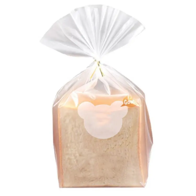 Embalaje de plástico transparente de alta calidad para pan, dulces, galletas, embalaje, fuelle lateral, bolsa Bopp Opp