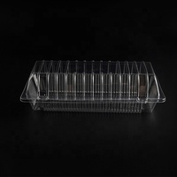 Vente en gros de boîte d'emballage suisse en rouleau boîte rectangulaire jetable en plastique PET transparent pour dessert cookie hot dog