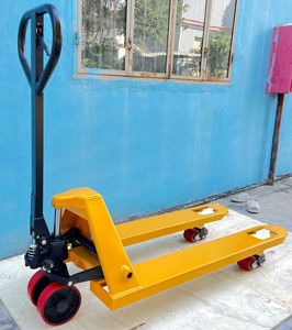 Hand Pallet Truck 2.5T Capacity Stainless Steel Fork Hydraulic Lift Adjustable Fork 1150x550mm Double PU Red Roller - Product Image 4