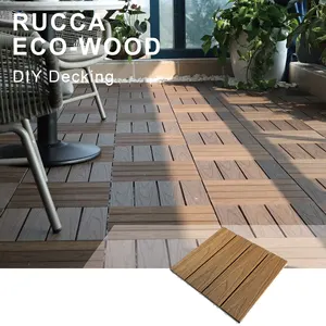 Rucca容易安装户外WPC共挤花园地板300*300毫米地板地砖
