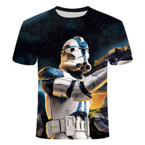 Funny <strong>Stars</strong> <strong>Wars</strong> <strong>T</strong>-<strong>Shirt</strong> <strong>Men</strong> Women Summer Short Sleeve Sustainable Polyester/Cotton Heat-Transfer Printed Quick Dry Breathable - Product Image 1