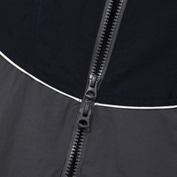 Blouson de survêtement rétro en nylon brodé avec logo personnalisé zippé et passepoil veste d'extérieur softshell vierge coupe-vent pour hommes