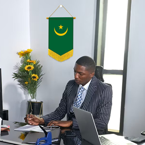 Banderas Pequeñas para Coche al por Mayor, Decoración de Pared de Mauritania, Adornos Pequeños Colgantes, Impresión Digital, Material Satinado - Product Image 4