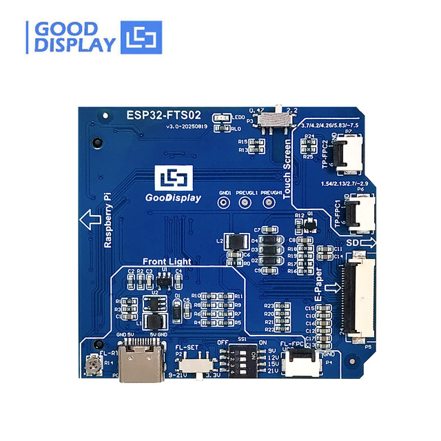 ESP32-FTS02 E-Ink HAT SPI E-Paper Adapter Board With Touch Panel Front Light SD Card Slot Compatible Raspberry Pi & ESP32