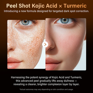 Sérum Esfoliante Coreano com Ácido Kójico e Peeling de Cúrcuma para Cuidado de Manchas Escuras, Esfoliante Facial Suave para Remover Pele Morta - Product Image 2
