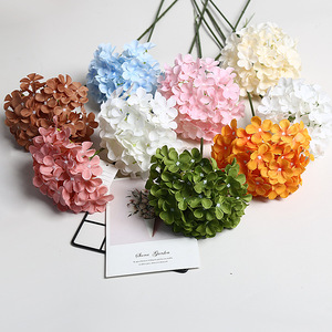 Fleur artificielle en soie Lichao, hydrangea à tige unique, pour décoration de mariage et de maison, accessoires, e-commerce transfrontalier - Product Image 3