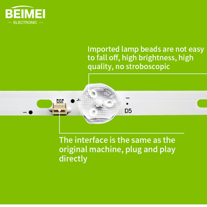 Tira de LED de retroiluminación de TV para <span class=keywords><strong>Philips</strong></span> 58PUF7695/T3 6 + 5LED 3V 6 par/set para reemplazo de TV - Product Image 4
