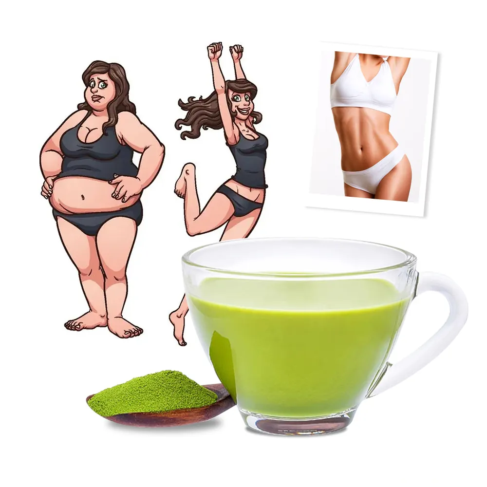 Gewichts verlust Produkt Macha Grüntee Pulver kostenlose Probe Instant Matcha Pulver