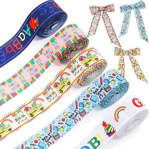 Cinta de grogrén GRACE RIBBON con logo personalizado para la vuelta al cole, resistente al encogimiento, 100% poliéster, tejido de doble cara, diseño de manzana - Product Image 3