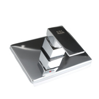 Robinet mural thermostatique ITALOMIX en laiton dissimulé, mitigeur de bain carré standard à poignée unique, finition polie, avec fonction pluie