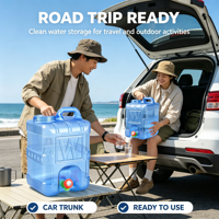 Bidon d'eau portable robuste en polycarbonate avec robinet pour camping-car et voyages routiers – Prix compétitif