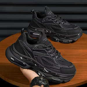 <b>Black</b> Samurai Men's Winter Running Shock Absorbing for Cushion <b>Sneakers</b> PVC Upper Breathable Toe Casual Fashion Trend Shoes - Product Image 1