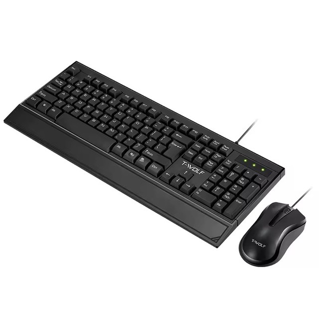 TF300 Optical USB Wired Keyboard and Mouse Combo for Gaming and Computer Desktop Business Office Work