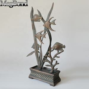 Gang cá trang trí nội thất với cơ sở nước cây ven biển kim loại thủ công trang trí - Product Image 4