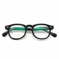 Lunettes carrées unisexes avec monture en acétate et verres PC transparents, légères et polyvalentes pour tous les jours.