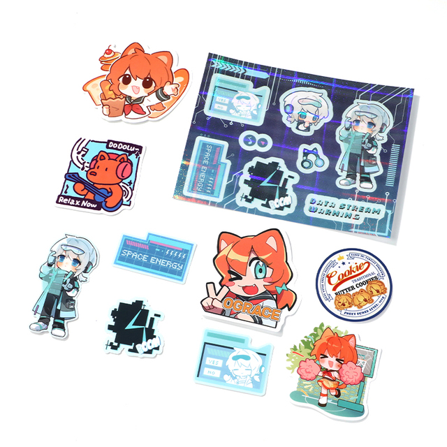 Environmental Friendly Stickers Sheets Sticker Anime Vsco Clean Label Custom Logo Stickers Creator Custom Coated Paper Stickers