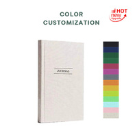 Carnet de notes de luxe personnalisé en tissu lin ODM OEM avec logo, carnet de planification A5 en tissu, carnet à points