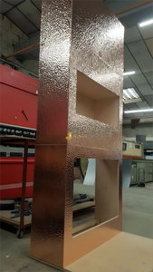 EX227 personnalisé Antique martelé Texture cuivre en acier inoxydable panneau décoratif feuille panneau mural décor fond mur conception - Product Image 6