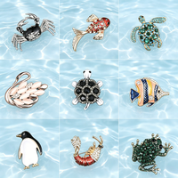 Bros Pin Enamel Berlian Imitasi Motif Kartun Anime Hewan Bunga untuk Wanita, Hadiah Pernikahan Pertunangan, Aksesoris Pakaian