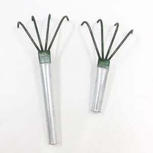 Horquilla de jardín de acero con cuatro dientes, mango metálico con pulverización electrostática para cavar, plantar, agricultura y jardinería - Product Image 1