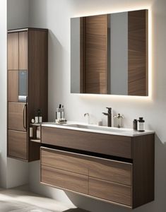 Custom Modern Luxury Cabinet for Hotel Bathroom Led <b>Mirror</b> <b>Vanities</b> Toilet Plywood <b>Vanity</b> Cabinet - Product Image 6