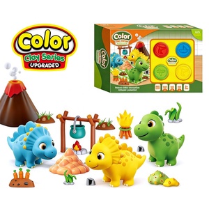 Juguetes de <span class=keywords><strong>Plastilina</strong></span> de <span class=keywords><strong>Dinosaurios</strong></span> para Niños, Set de Arcilla para Modelar Escenas de Campamento Volcánico de <span class=keywords><strong>Dinosaurios</strong></span>, Figuras de <span class=keywords><strong>Dinosaurios</strong></span>, Arcilla de Colores con Moldes y Herramientas - Product Image 1