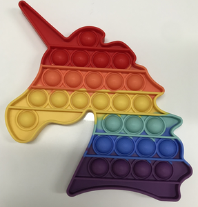Rainbow <span class=keywords><strong>Among</strong></span> <span class=keywords><strong>us</strong></span> Push Fidget giocattolo sensoriale Pop itting, Dinosaur Unicorn Glitter Push Pop itting Bubble giocattolo in Silicone - Product Image 5