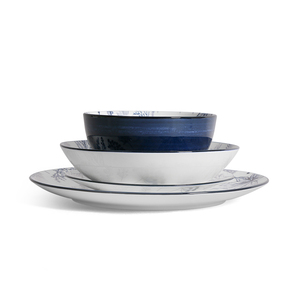 Vaisselle en céramique Assiettes <span class=keywords><strong>et</strong></span> bols Ensemble de vaisselle en <span class=keywords><strong>porcelaine</strong></span> florale <span class=keywords><strong>bleu</strong></span> <span class=keywords><strong>et</strong></span> <span class=keywords><strong>blanc</strong></span>-Design classique pour les occasions quotidiennes <span class=keywords><strong>et</strong></span> spéciales - Product Image 3