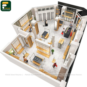 Mueble de Exhibición para Tienda de Moda de Lujo, Estante para Ropa, Vitrina, Estantería de Pared, Mostrador de Caja, Espejo, Armario - Product Image 6