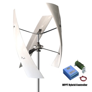 Générateur éolien vertical Spirale 2000W 24V 48V 96V à faible bruit pour toiture, énergie éolienne alternative - Product Image 1