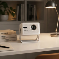 Projecteur LED intelligent JUNUO HY320max populaire, résolution native 1080P, 400 ANSI, Android 14, correction automatique de la distorsion trapézoïdale, projecteur domestique