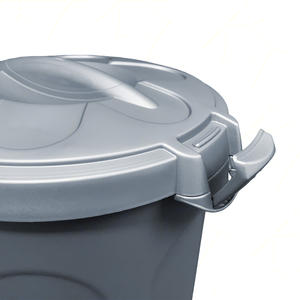 เจอร์รี่กำจัดขยะสำหรับสัตว์เลี้ยงสีเงิน23ลิตรมีที่จับฝาปิดและคลิปปิดสำหรับเก็บอาหารสุนัขและแมว - Product Image 3