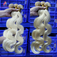 Extensions de cheveux brésiliens Remy 613, cuticules alignées, double trame machine, double tirage, ondulation naturelle, qualité 10A
