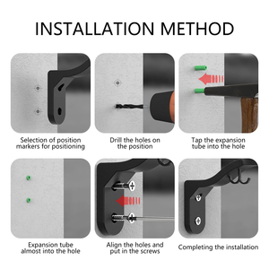 Soporte de Pared para Casco de Motocicleta, Instalación con Taladro, Gancho Universal para Casco, Soporte para Almacenamiento de Equipo de Seguridad para Bicicleta, Garaje, Armario - Product Image 4