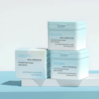 Pot carré en plastique vide avec couvercle pour tampons de toner, coton démaquillant, tampons faciaux, emballage de produits de soin