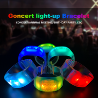 Logo promotionnel personnalisé bracelet électroluminescent préféré de la fête Bracelet de contrôle par bouton LED